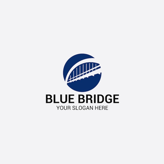 Plik wektorowy logo niebieski most