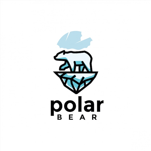 Plik wektorowy logo niedźwiedzia polarnego