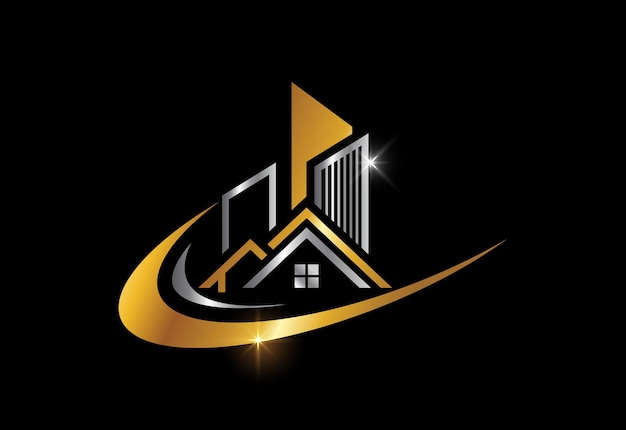 Logo nieruchomości, logo domu, symbol znaku logo domu
