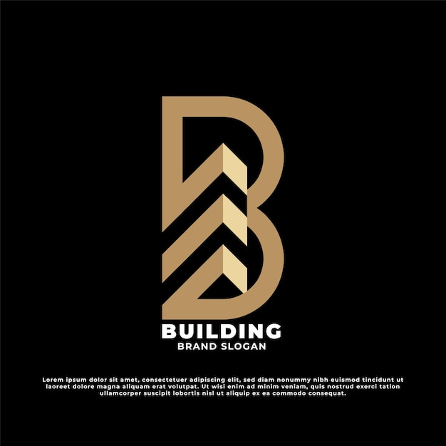 Logo Nieruchomości Na Literę B, Połączenie Litery B I Ikony Mieszkania, Luksusowe, Nowoczesne, Dobre Dla Ciebie