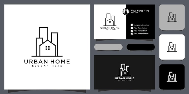 Logo Nieruchomości Vector Designhome I Logo Budynku