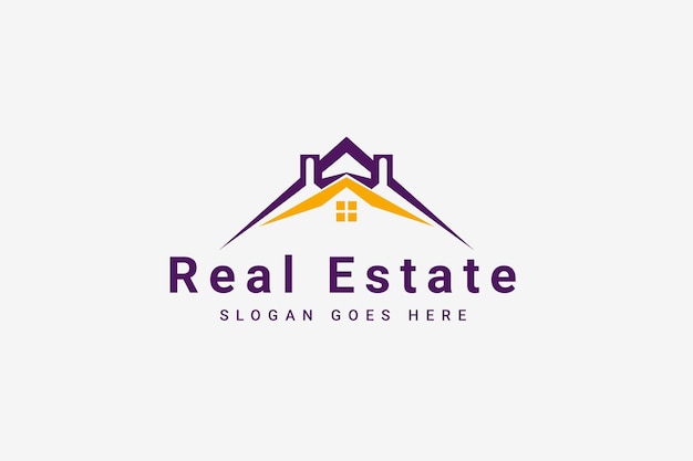 Plik wektorowy logo nieruchomości w kształcie domu