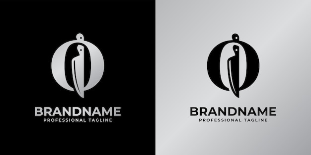 Logo Noża Z Literą O Nadaje Się Do Każdej Firmy Związanej Z Nożem Z Inicjałem O
