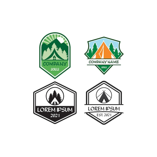 logo obozu logo przygoda wektor