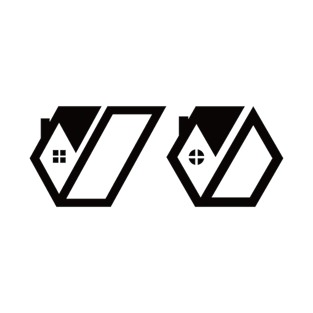 Plik wektorowy logo obudowy z literą v