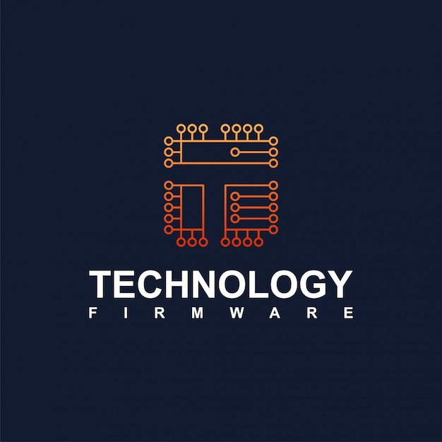 Plik wektorowy logo obwodu dla technologii i internetu