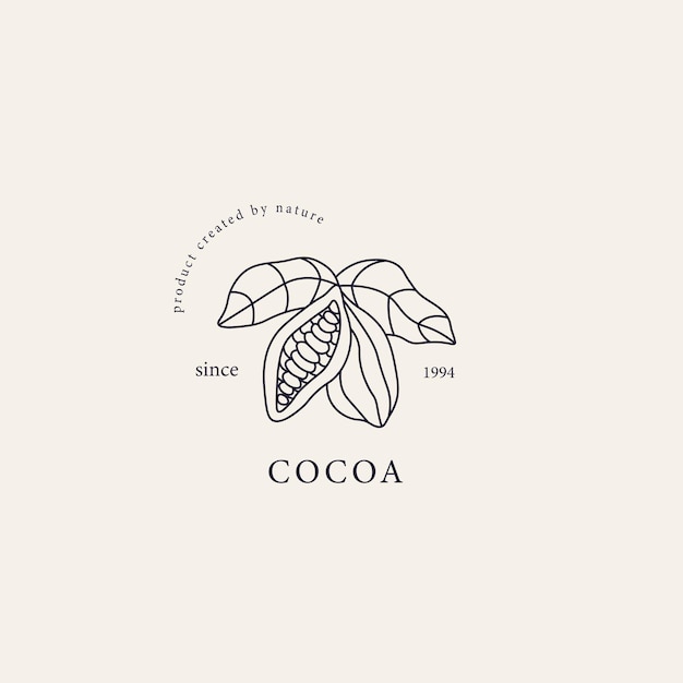 Plik wektorowy logo oddziału linii kakao