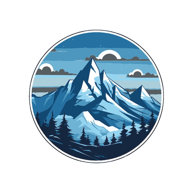 Plik wektorowy logo odznaki górskiej