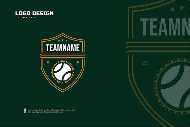 Logo odznaki tenisowej Sport Team Identity Szablon projektu turnieju tenisowego Wektor odznaki ESport