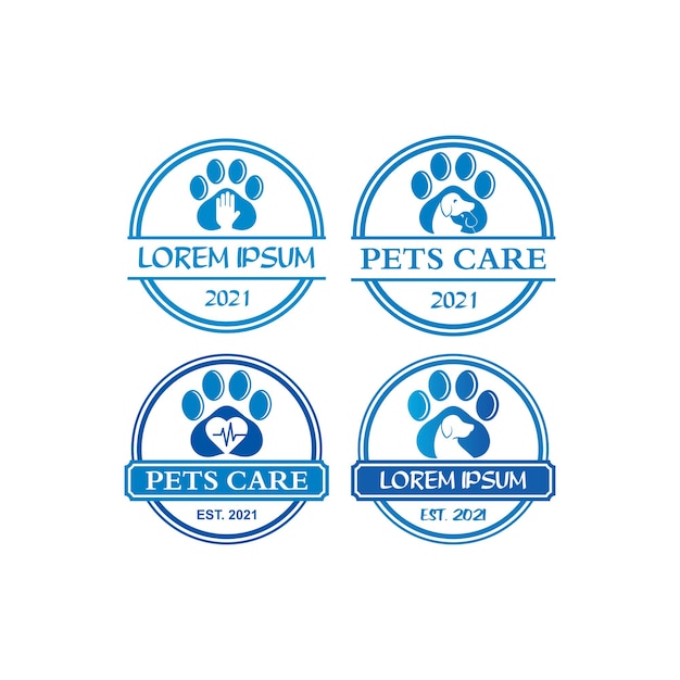 Logo opieki nad zwierzętami logo weterynaryjne