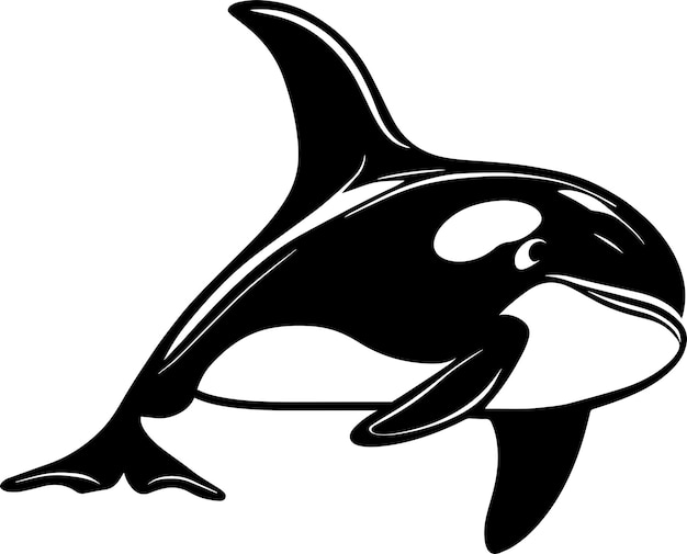 Plik wektorowy logo orca monochromatyczny projekt orki
