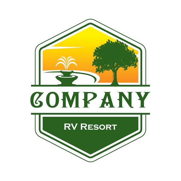 Plik wektorowy logo ośrodka rv