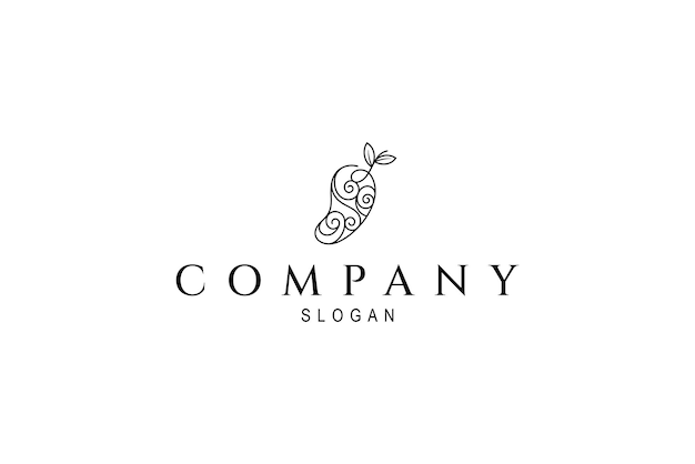 Logo owoców mango w abstrakcyjnym stylu artystycznym