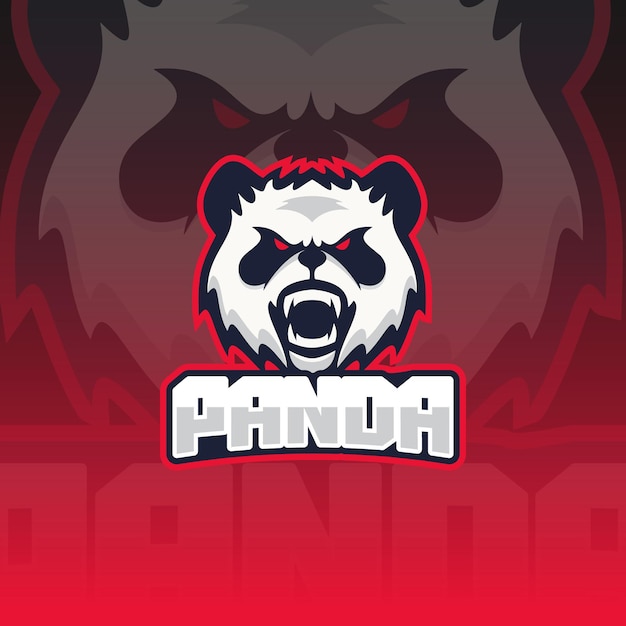 Logo Panda Esport I Logo Gry Maskotki