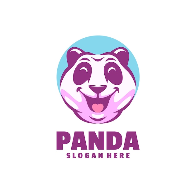 Plik wektorowy logo panda na białym tle