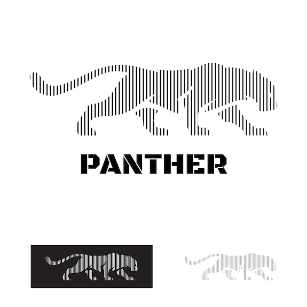 Plik wektorowy logo pantery logo linii zwierząt lamparta