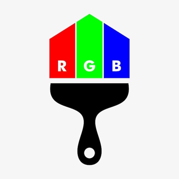 Logo Pędzla Akwarelowego Tryb Kolorów Rgb