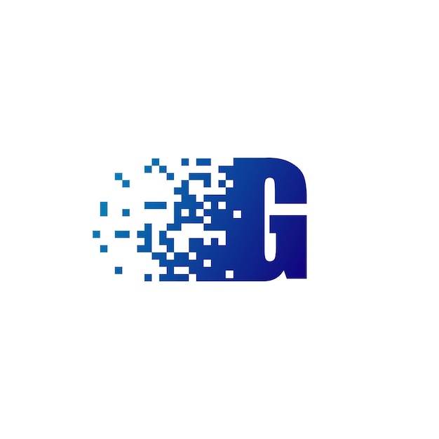 Logo Piksela Litery G, Szybko Poruszające Się Logo G