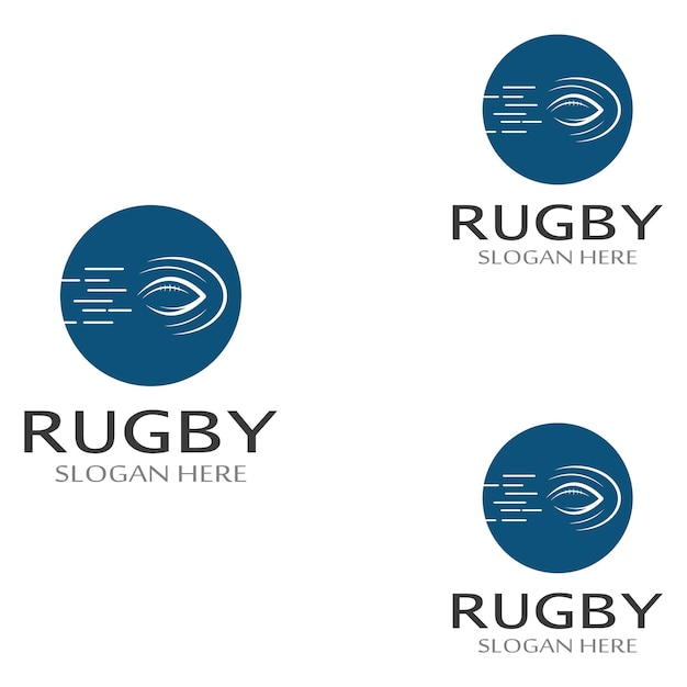 Logo Piłki Do Rugby Korzystanie Z Koncepcji Projektu Szablonu Ilustracji Wektorowych Może Być Używane Do Logo Sportowych I Logo Zespołu