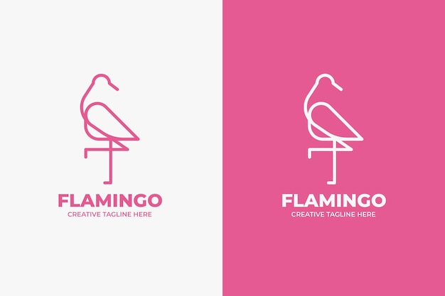 Logo Pink Flamingo Beauty Monoline