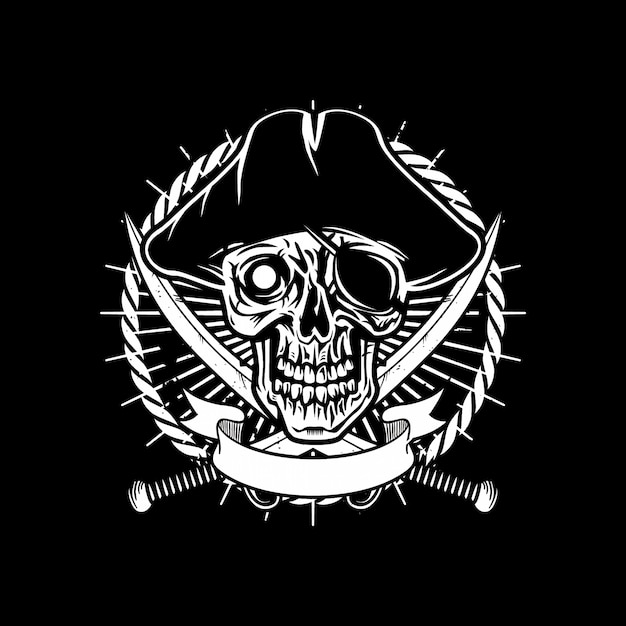 Plik wektorowy logo pirate skull