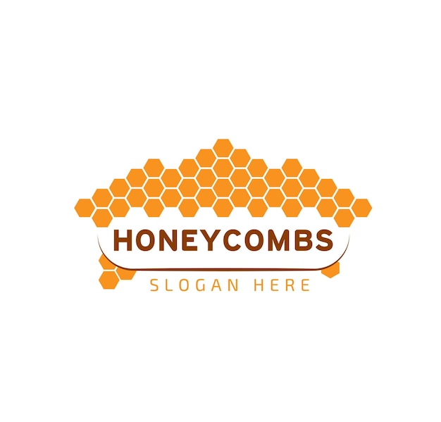 Plik wektorowy logo plastra miodu pszczoły góry las bogaty w miód