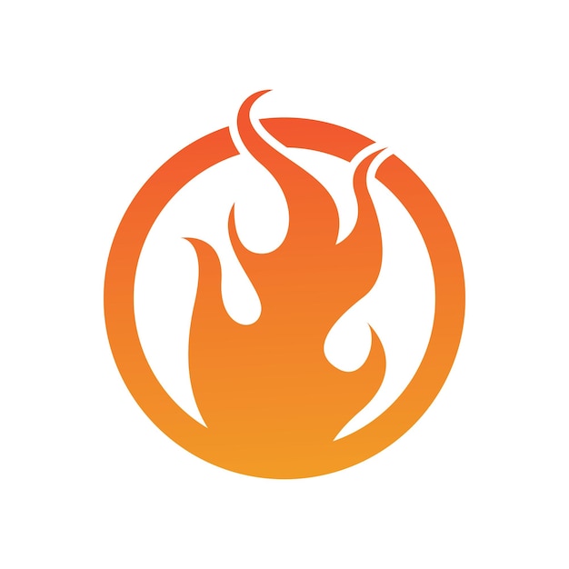 Logo Płomienia Ognia I Wektor Symbolu