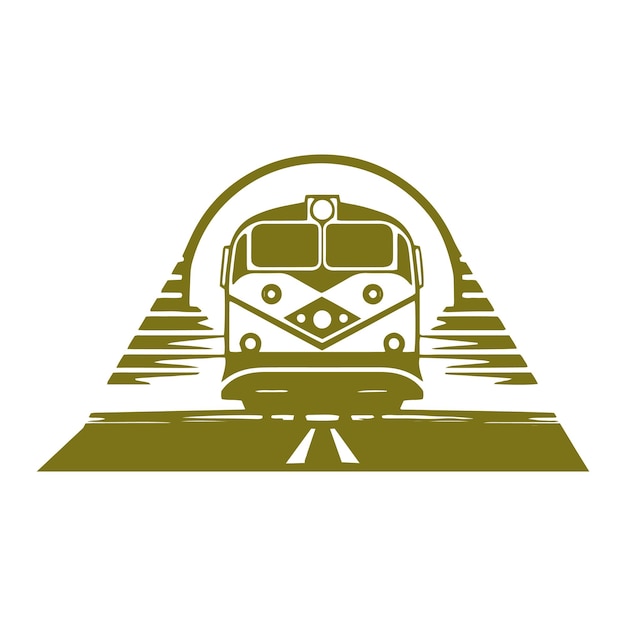 Logo Pociągu Tramwajowego Ikona Metra Wektorowa Sylwetka Odizolowany Projekt