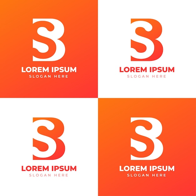 Logo Początkowa Litera Sb Streszczenie Logo Monogram Alfabetu Litery Sb