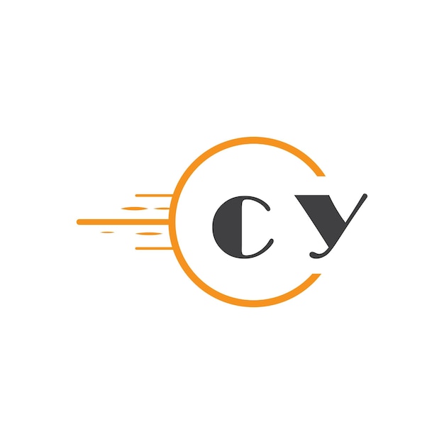 Logo początkowego monogramu z okrągłym wzorem