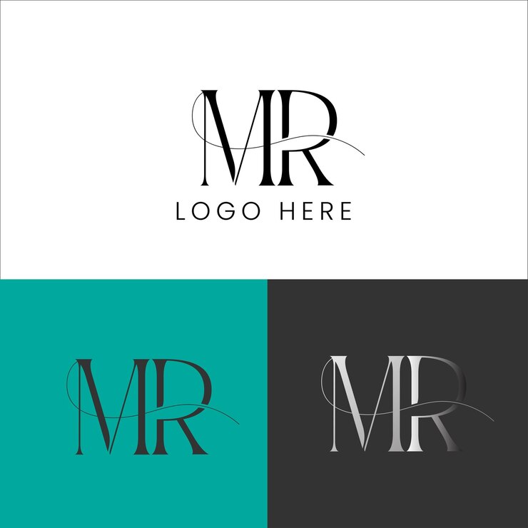 Wektor logo początkowej litery mr