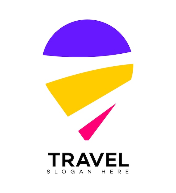 Plik wektorowy logo podróży i wycieczek ikona marka tożsamość znak symbol