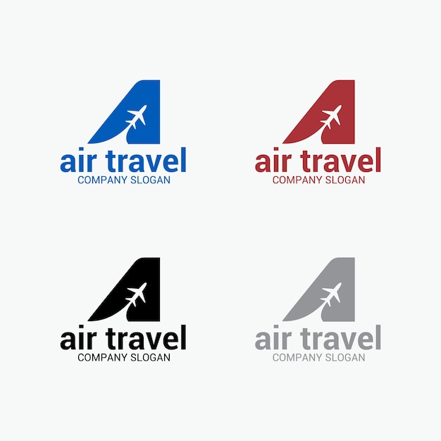 Plik wektorowy logo podróży lotniczych