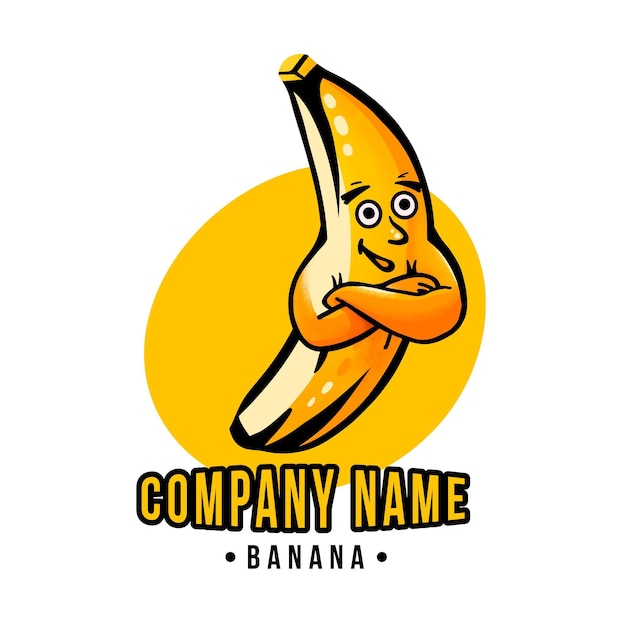 Plik wektorowy logo postaci banana