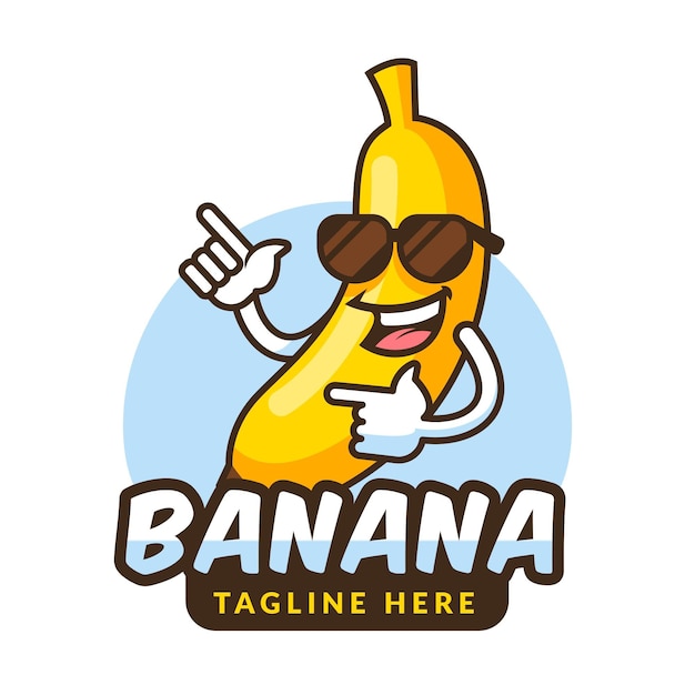 Plik wektorowy logo postaci banana