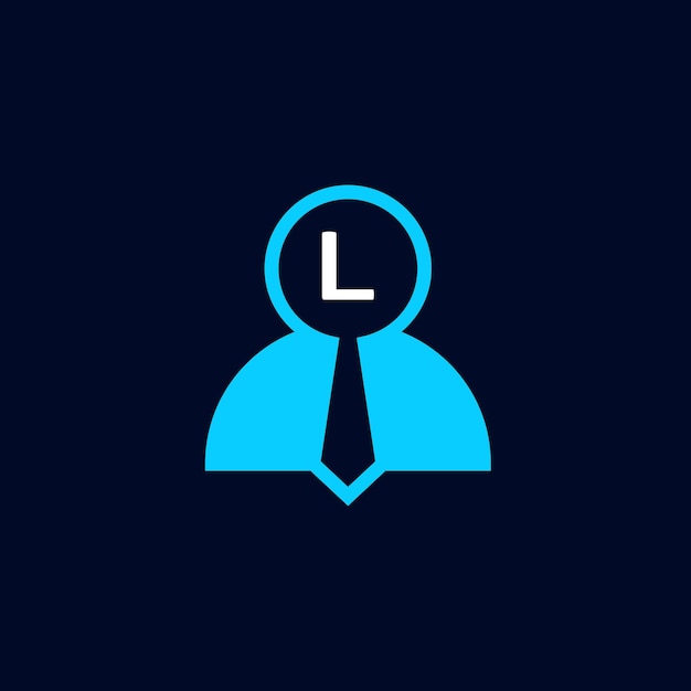 Plik wektorowy logo pracownika zasobów ludzkich, początkującego literą l.