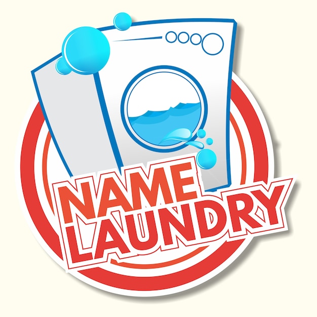Plik wektorowy logo pralni