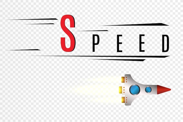 Logo prędkości rakiety