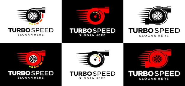 Logo Prędkości Turbo, Logo Motoryzacyjne Prędkości, Prędkość Turbo, Mechanika Silnika Turbo.