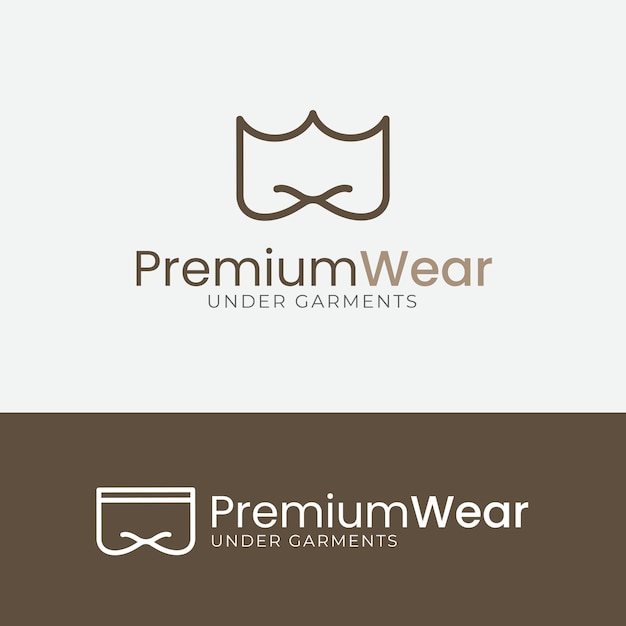 Plik wektorowy logo premium pod odzieżą