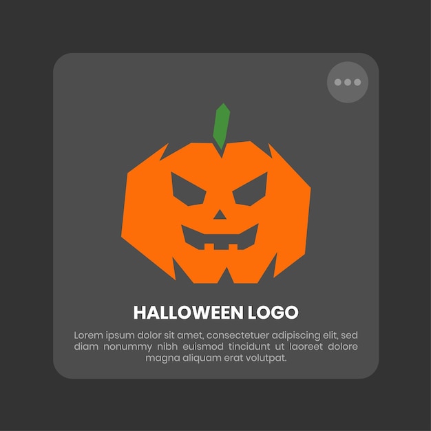 Logo Premium Z Symbolem Dyni Halloween