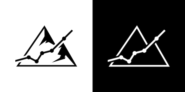 Logo Projekt Góry I Graficzny Ikona Ilustracja Wektorowa Finansowych