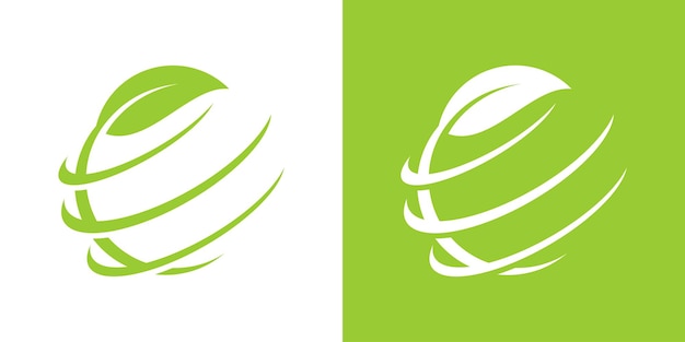 Logo Projekt Natura Globalna Ikona Wektor Inspiracji