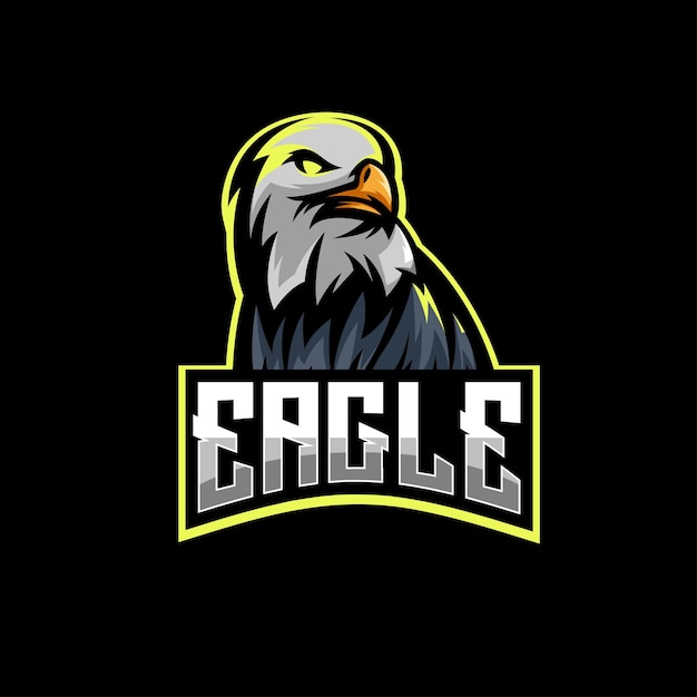 Logo projektu maskotki orzeł e-sport