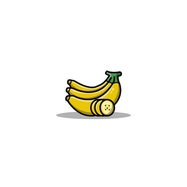 Logo Projektu Płaskiej Ikony Banana