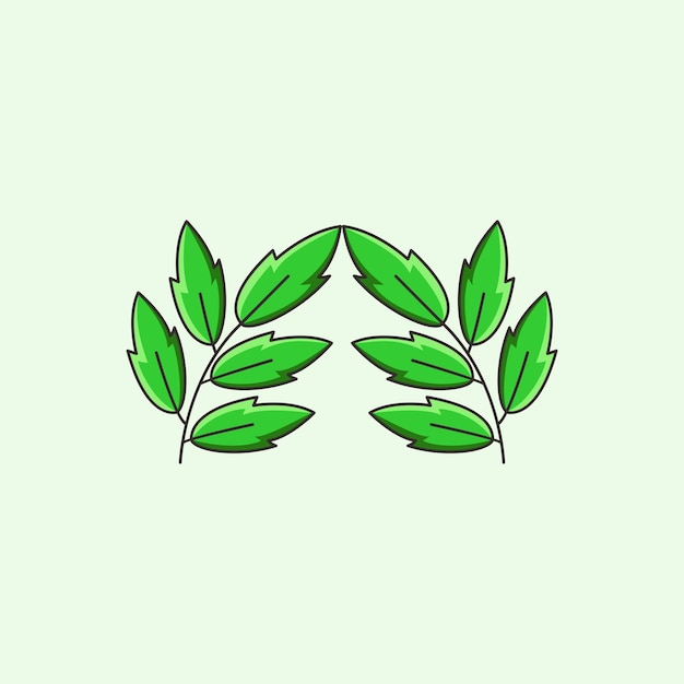 Logo projektu ramki ornament liścia