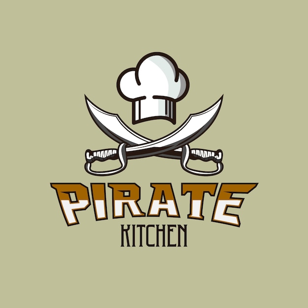 Plik wektorowy logo restauracji pirate kitchen