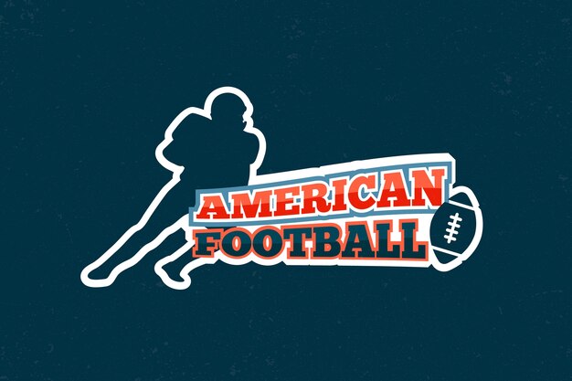 Logo Retro Futbol Amerykański