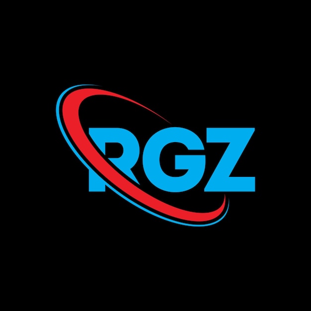 Plik wektorowy logo rgz litera rgz logo inicjały rgz powiązane z okręgiem i dużymi literami monogram logo rgz typografia dla firmy technologicznej i marki nieruchomości