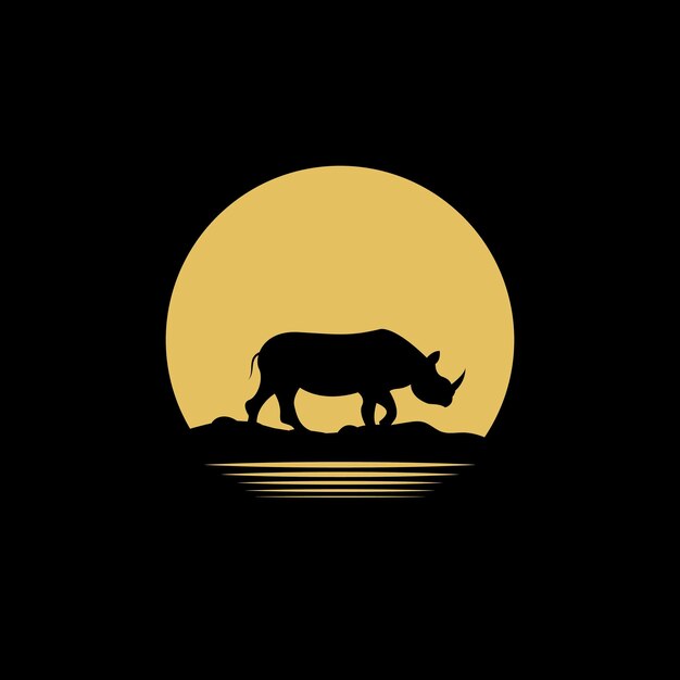 Logo Rhino I Szablon Wektora